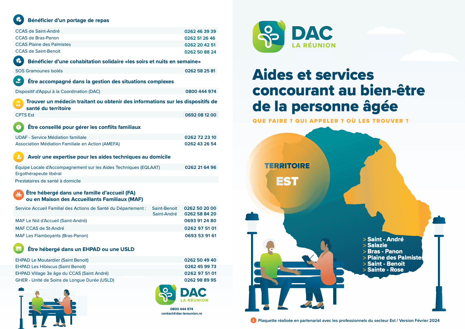 Couverture : Plaquette des services d’aide aux personnes âgées — Est Couverture : Plaquette des services d’aide aux personnes âgées — Est